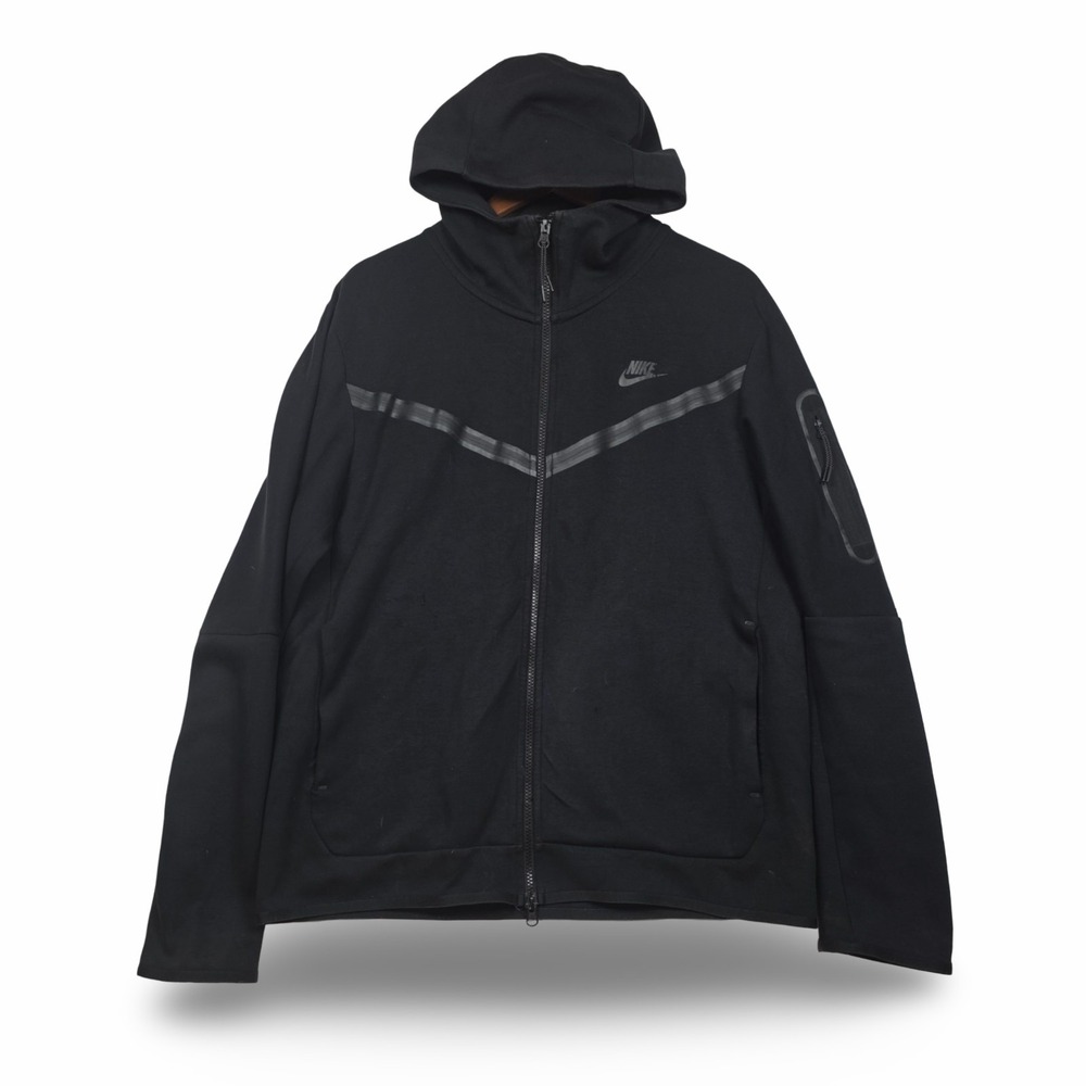Nike Tech Fleece Hoodie Mens Large Black Old Season Full Zip CU4489-010 Athletic